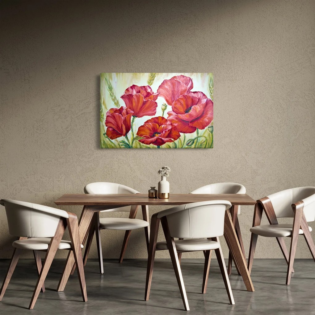 Obraz - Kvety vlčích makov (90x60 cm)