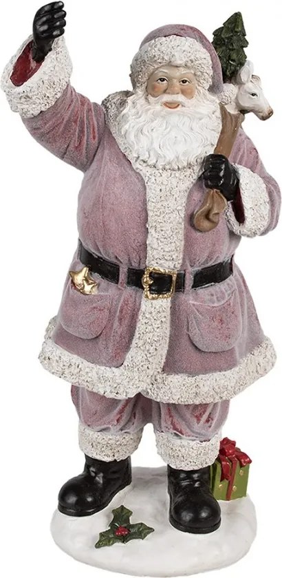 Dekorácia figúrka Santa s vrecom darčekov - 24*19*43 cm