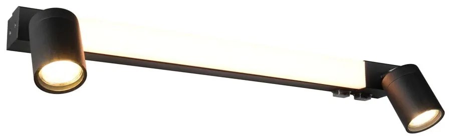 Matne čierne LED nástenné svietidlo Enrico – Trio