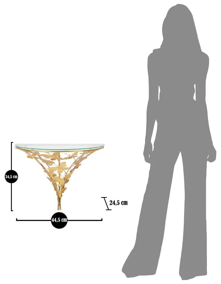 Nočný stolík v zlatej farbe Butterfly – Mauro Ferretti