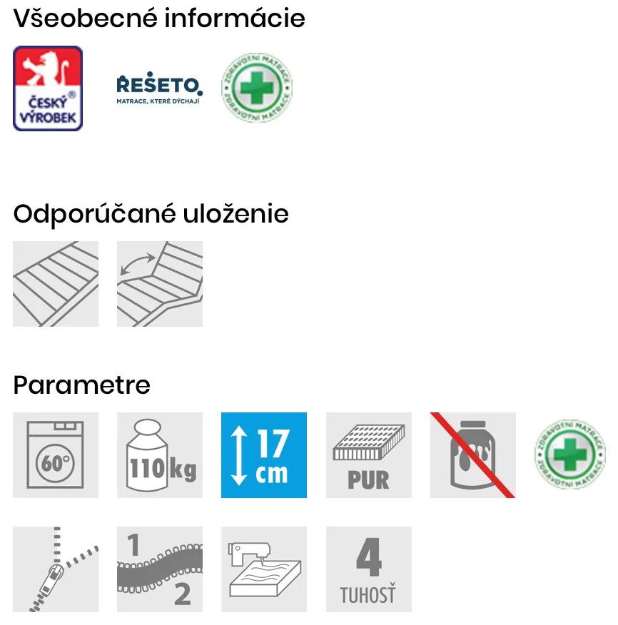 PROXIMA.store - Matrac AIR MONO ROZMERY: 80x160, VÝŠKA: 17 cm, TYP POŤAHU: Úplet