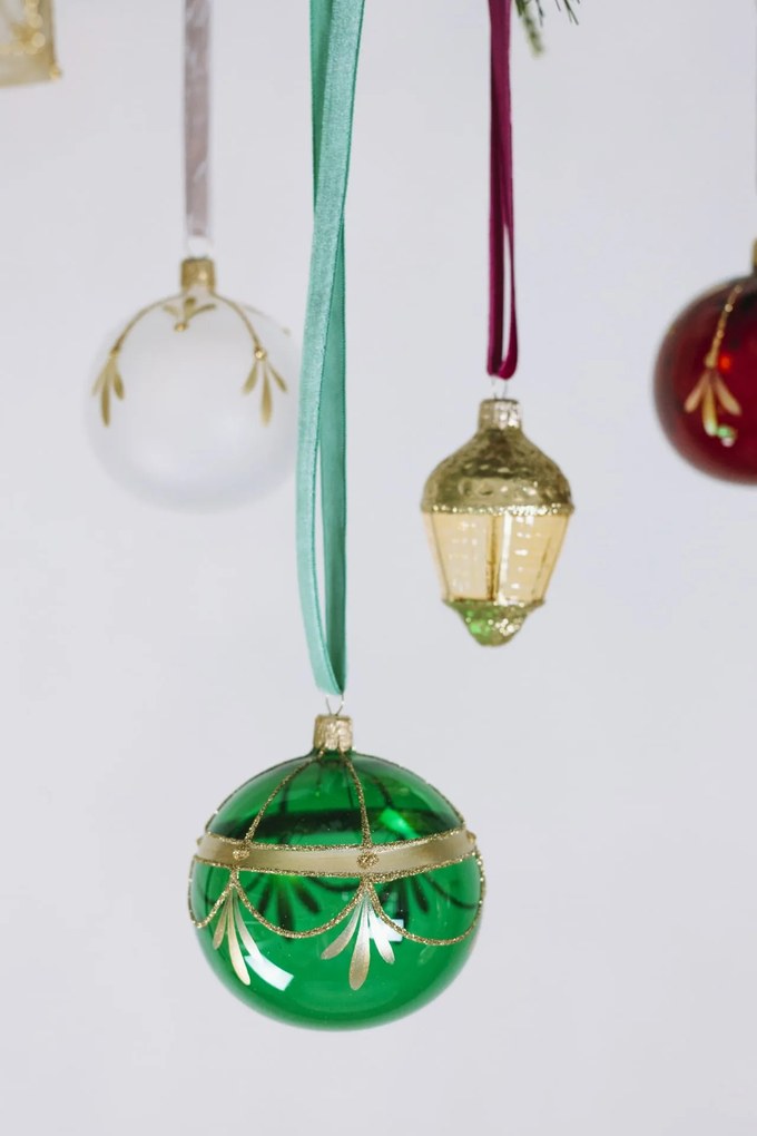 Bella Rose Sklenená vianočná ozdoba Guľa Mat Zlatá 1 Menšia