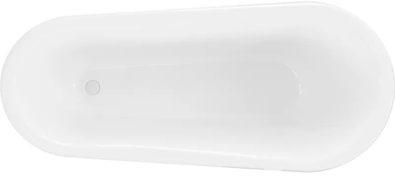 Mexen Retro, voľne stojaca vaňa 170 x 75 cm, biela, biele nohy, 53251707500-20