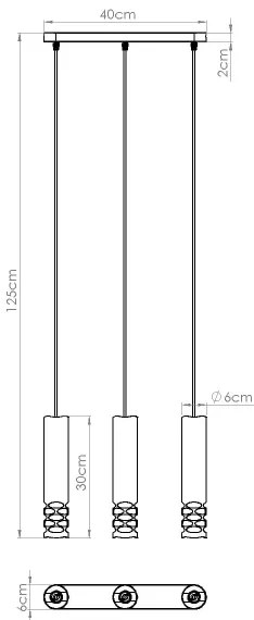 Sollux SL.1693 - Luster na lanku LIRO 3xGU10/10W/230V biela