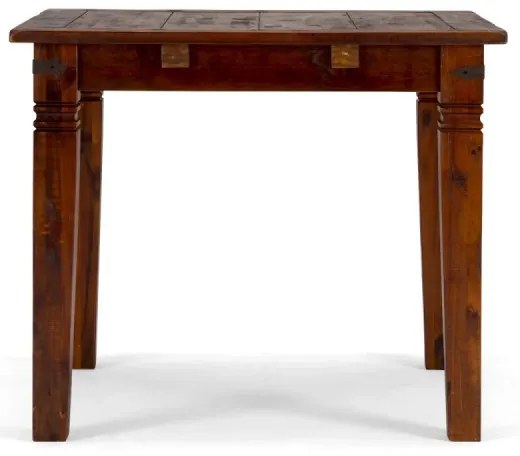 furniture-nabytek.cz - Masívny jedálenský stôl Catana z borovice, hnedý, lakovaný, štvorcový – 90×90×76 cm