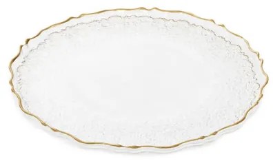 Dezertný tanier LISALA so zlatým okrajom 862057
