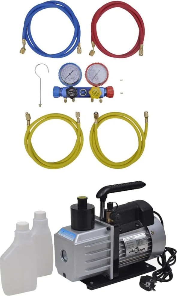 vidaXL Sada vákuového čerpadla so 4-cestným meradlom na klimatizácie