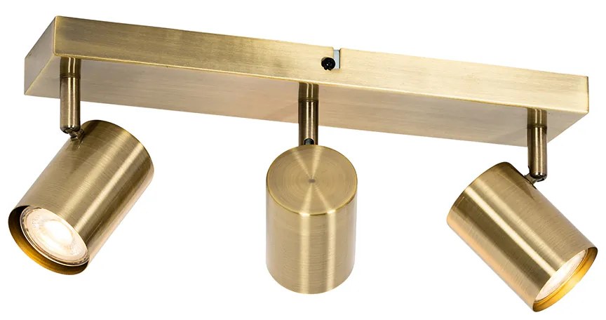 Inteligentný stropný reflektor bronzový 3-svetelný nastaviteľný vrátane Wifi GU10 50mm - Jeana