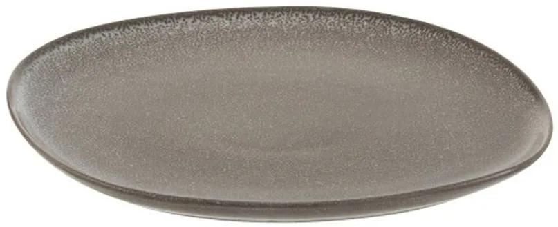 Šedo-hnedý dezertný tanier Louise taupe - 19 * 20 * 1,5cm