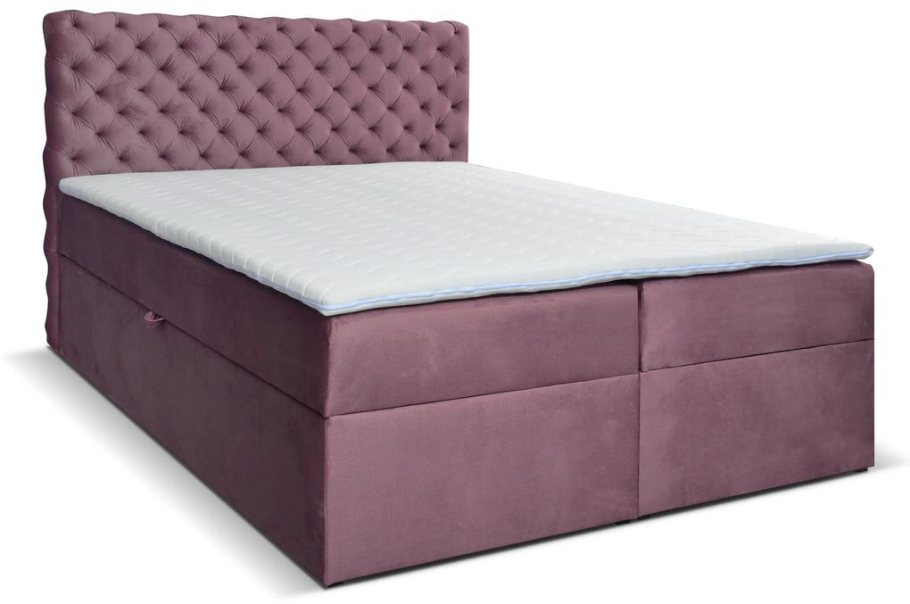 Kontinentálna posteľ 160 cm Orimis (ružová). Vlastná spoľahlivá doprava až k Vám domov. 1033230