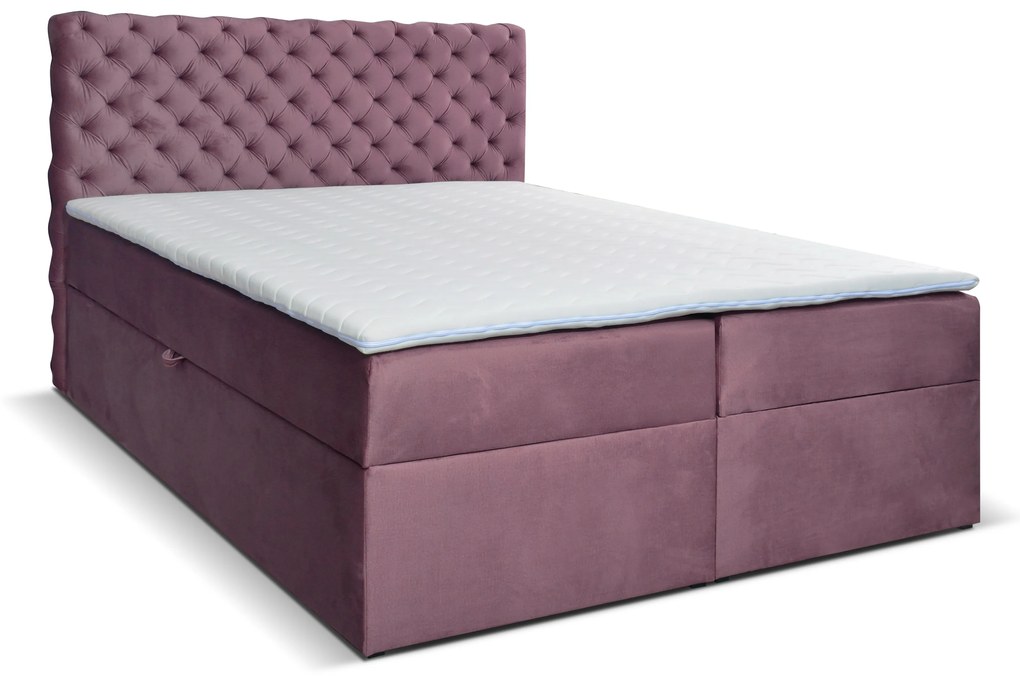 Manželská posteľ Boxspring 140 cm Orimis (ružová). Akcia -20%. Vlastná spoľahlivá doprava až k Vám domov. 1033229