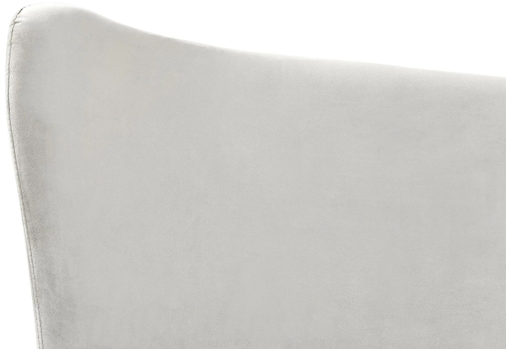 Zamatová posteľ 140 x 200 cm svetlosivá CHALEIX Beliani