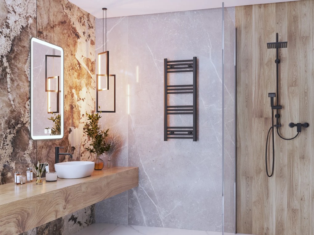 Gamma Erga Basic, vykurovacie teleso 1000x400 mm, 328 W, čierna, ERG-LAV-BASIC-10040-BK