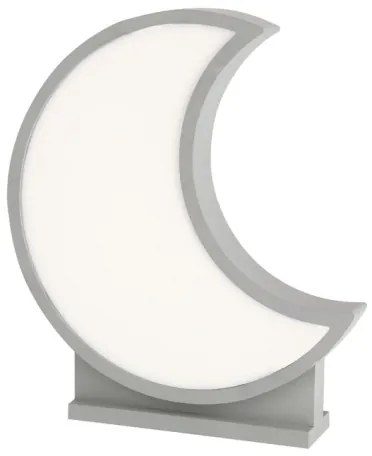 LED Detská stolná lampa MOON LED/12W/230V sivá