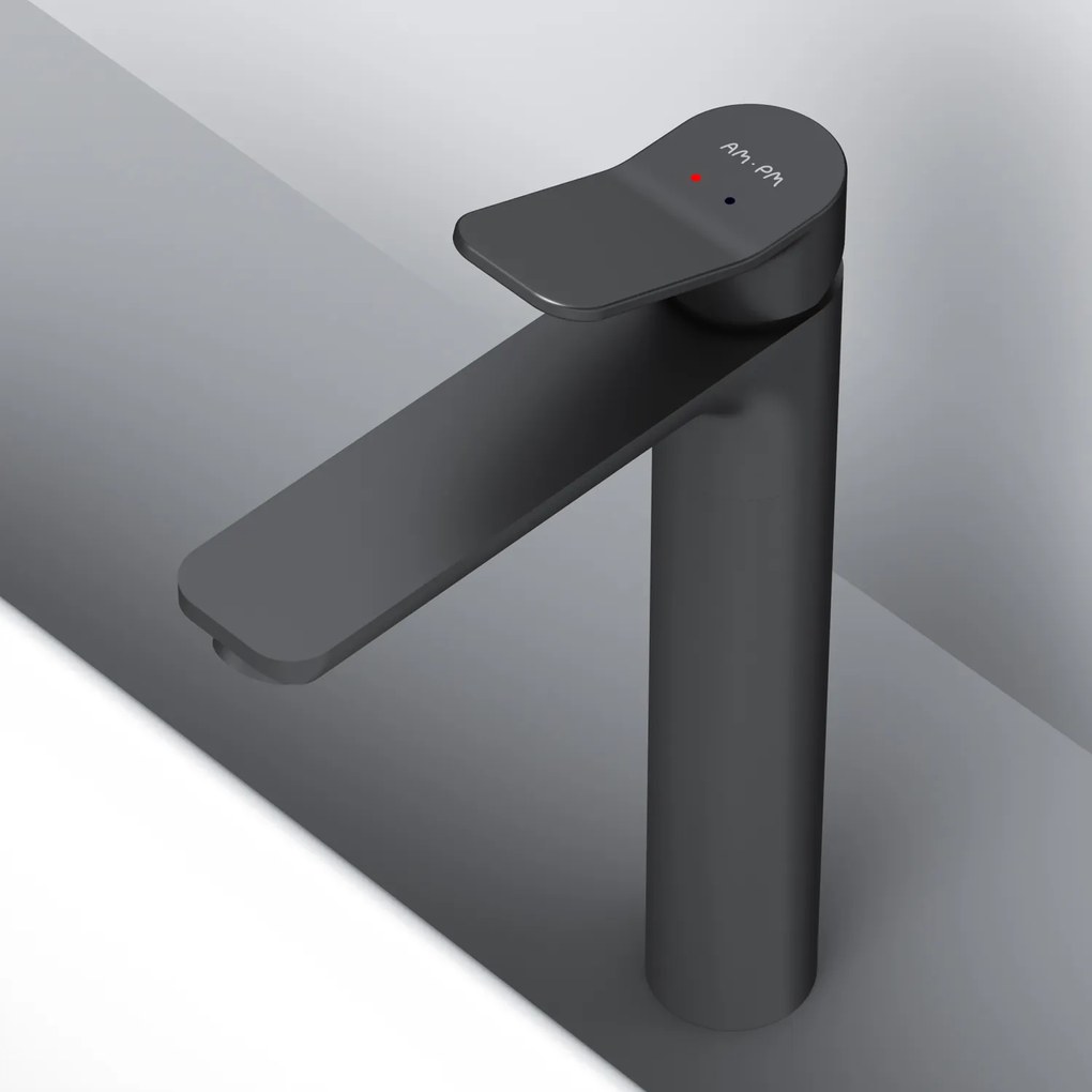 Umývadlová batéria AM.PM X-Joy FXA92222 vysoká s odtokovým ventilom, čierna