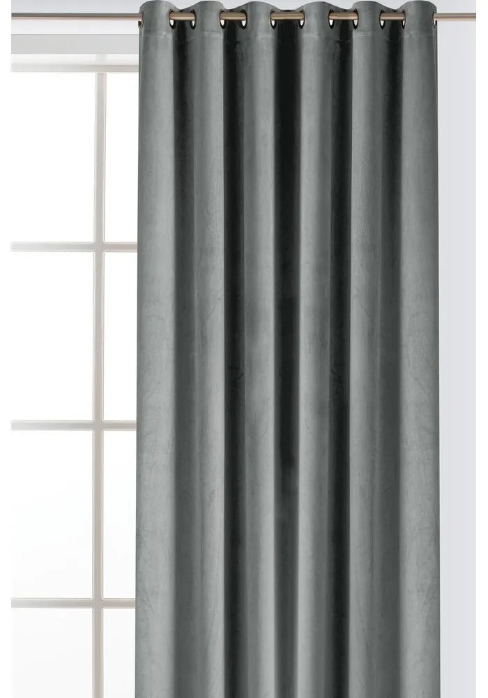 Sivý zamatový dimout záves 200x270 cm Velto – Filumi