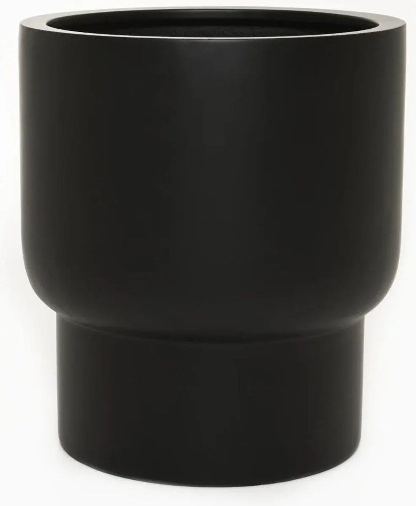 Kvetináč LIVELLO, sklolaminát, výška 50 cm, čierny
