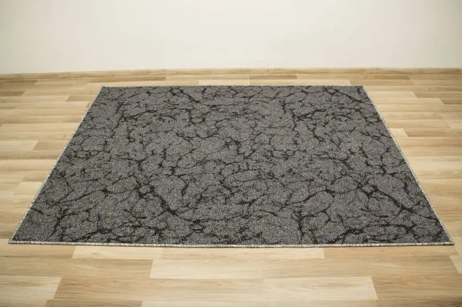 Koberec Marble 75 mramor, sivý / čierny