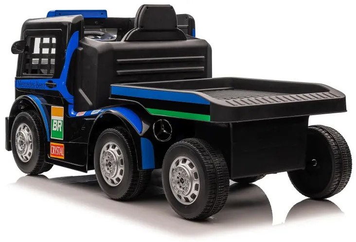 LEAN CARS Elektrický Kamión s prívesom Mercedes XMX622B LCD námornícka modrá - 2X45W - 2x12V7Ah - 2023