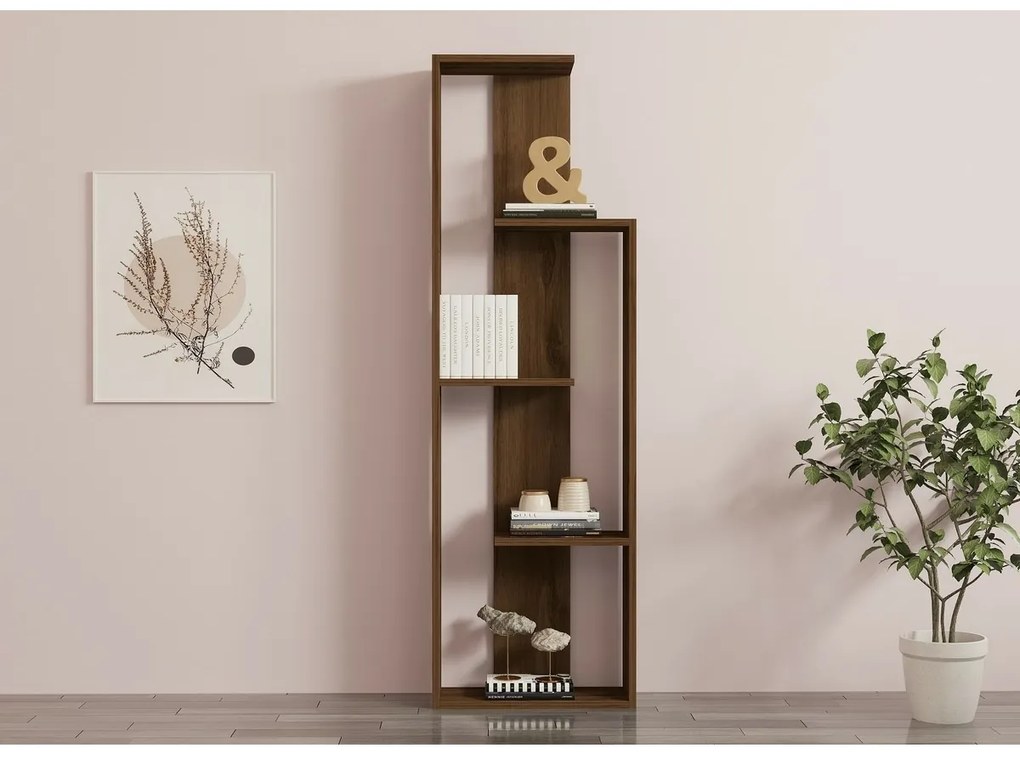 Knižnica Wand Walnut