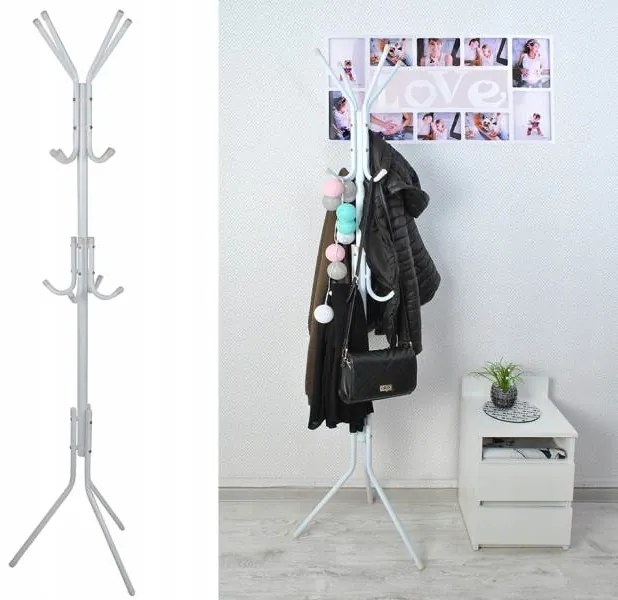 Ruhhy 5342 Stojanový vešiak 175 x 42 cm biely
