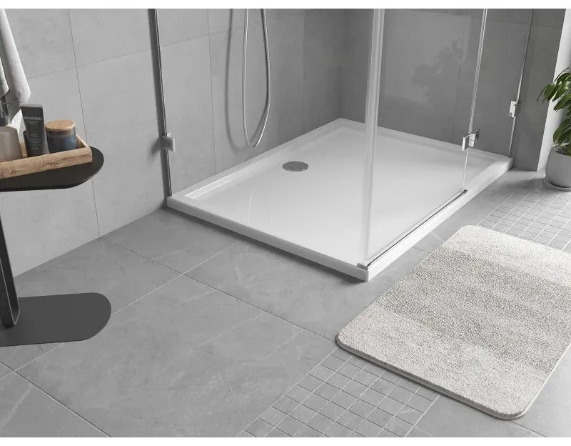 Mexen, Mexen Flow obdĺžniková sprchová vanička slim 70 x 80 cm, biely lesk - 46R107080