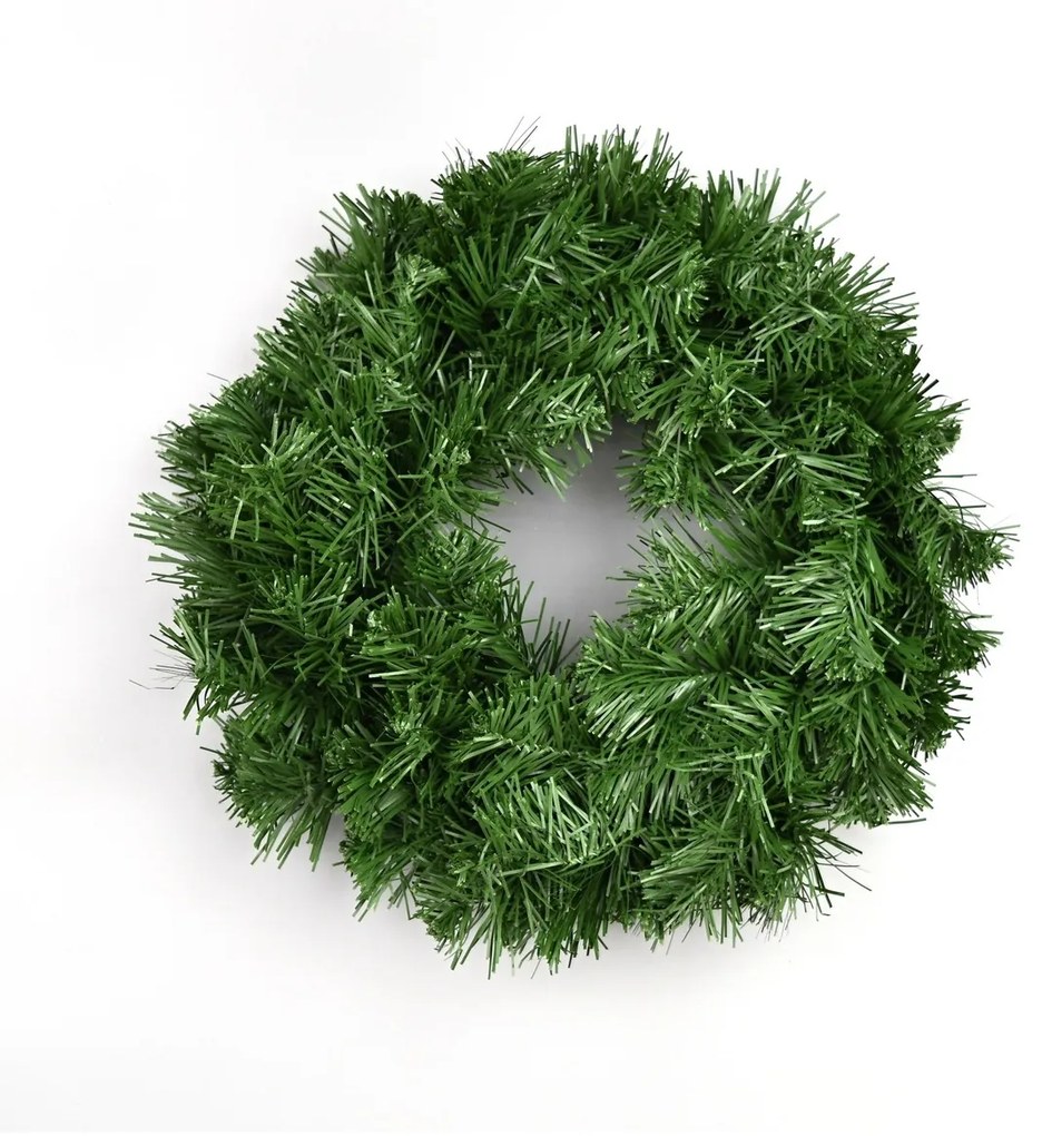 Umelý zelený veniec, 25 cm