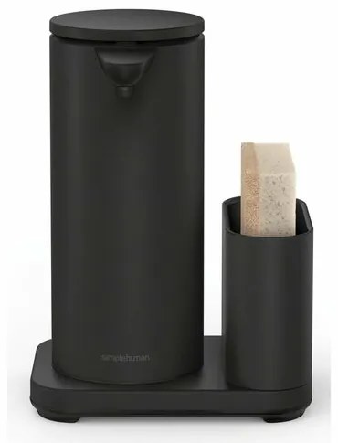 Simplehuman Bezdotykový dávkovač mydla + podložka na hubku, čierna