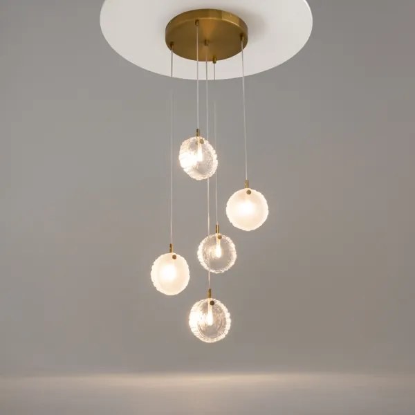 Maytoni MOD254PL-05BS - Luster na lanku FROZEN 5xG4/28W/230V mosadz