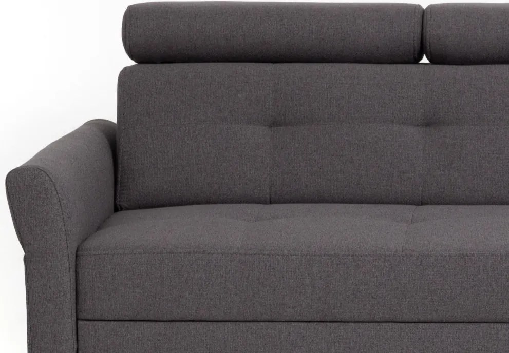 Rohová sedacia súprava Harris, tmavo šedá tkanina, pravý roh