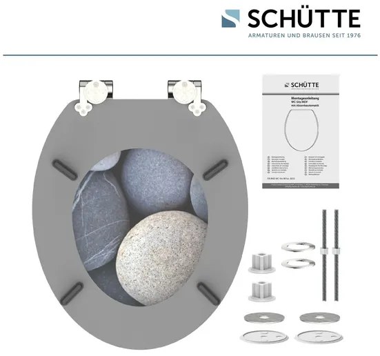 Schütte WC doska s pomalým spúšťaním (Šedé kamene)  (100335885)