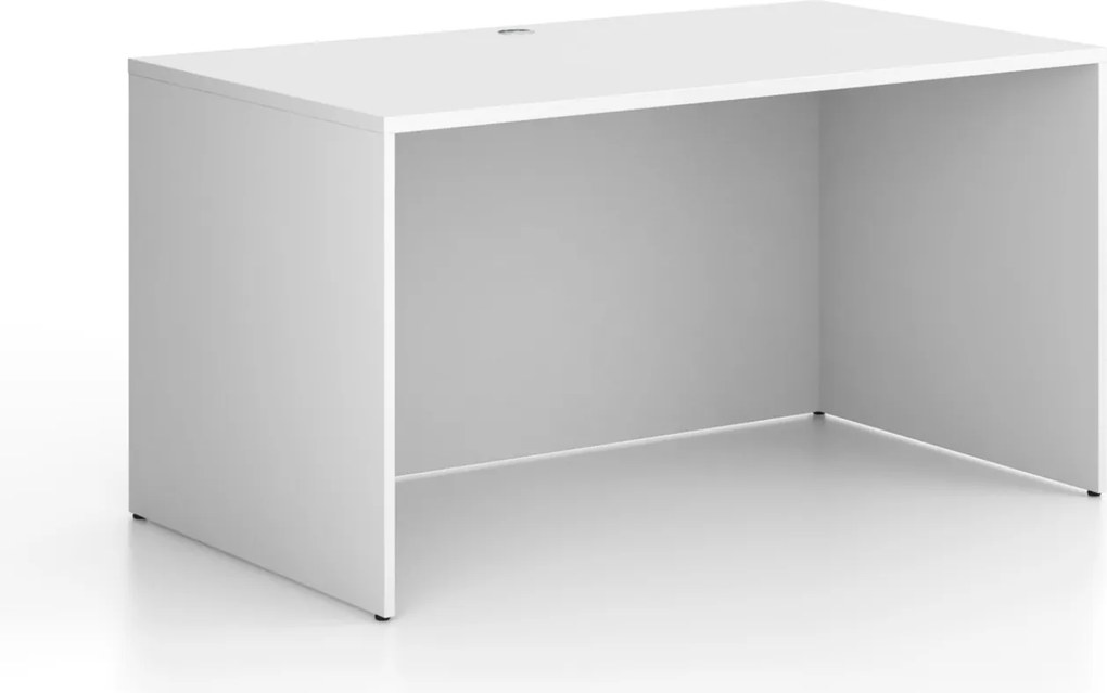 Kancelársky písací stôl FRAME, 140x80 cm, biela