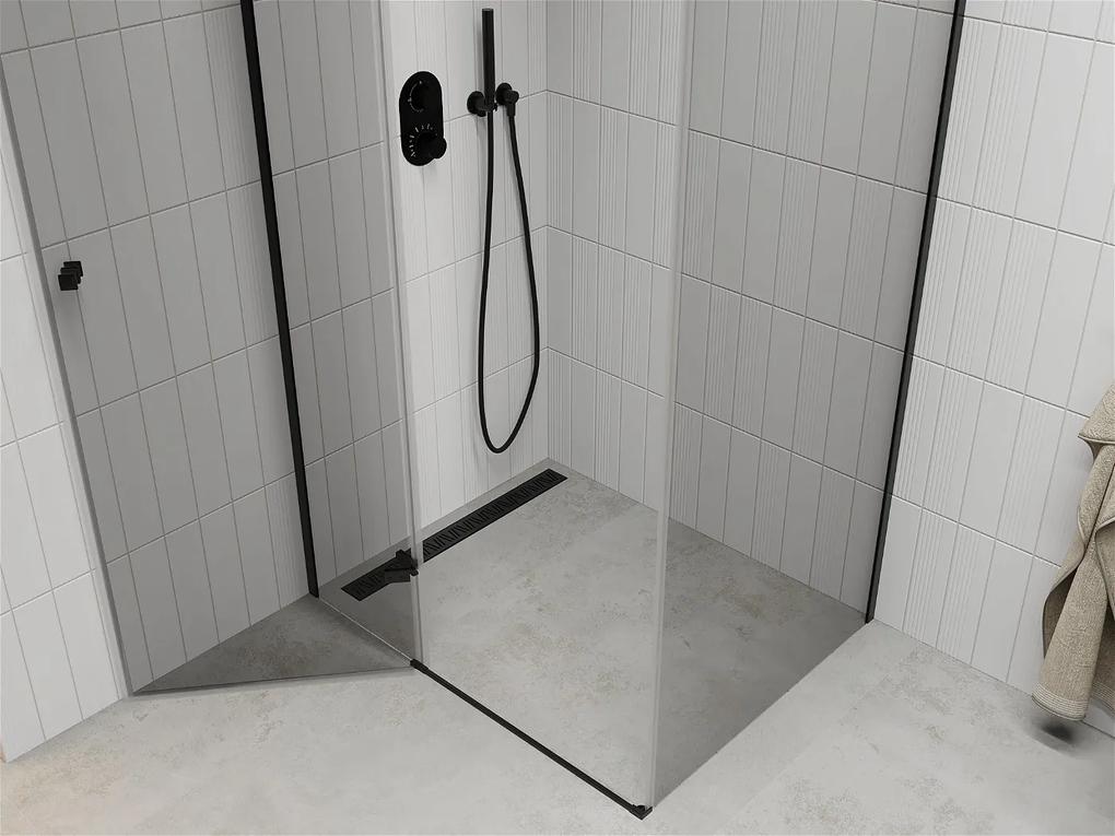 Mexen ROMA sprchovací kút 90x100cm, 6mm sklo, čierny profil-číre sklo, 854-090-100-70-00