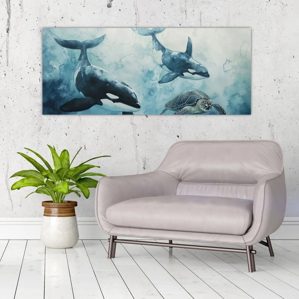 Obraz - Podmorská maľba (120x50 cm)