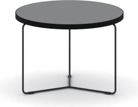 Okrúhly konferenčný stôl TENDER, priemer 50 cm, výška 38 cm, grafit