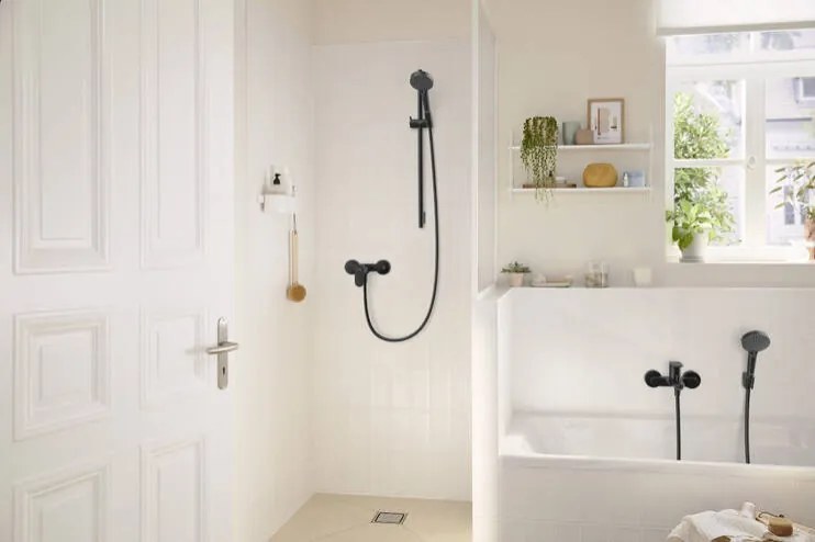 Hansgrohe Rebris S, sprchová batéria, čierna matná, HAN-72640670