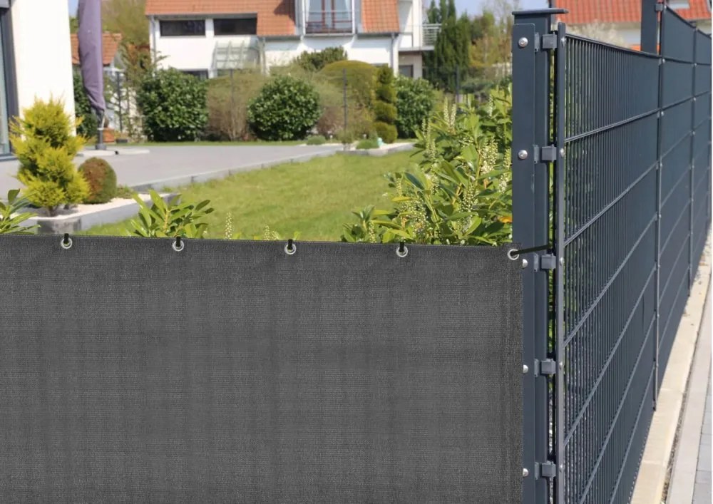Sivá clona na balkón 1 x 5 m