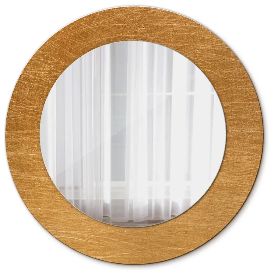 Okrúhle ozdobné zrkadlo Kovový povrch fi 50 cm