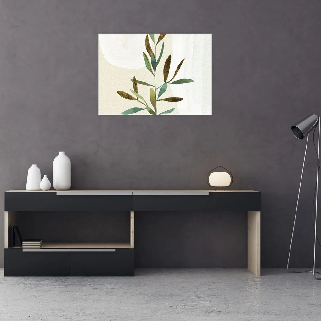 Obraz - Akvarelová vetvička N⁰2 (70x50 cm)