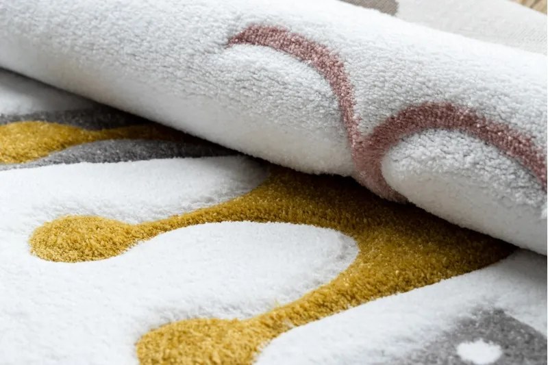 Detský kusový koberec Petit Bunny grey kruh, 140x140 (priemer) kruh, šedá, detská izba, Dywany Łuszczów