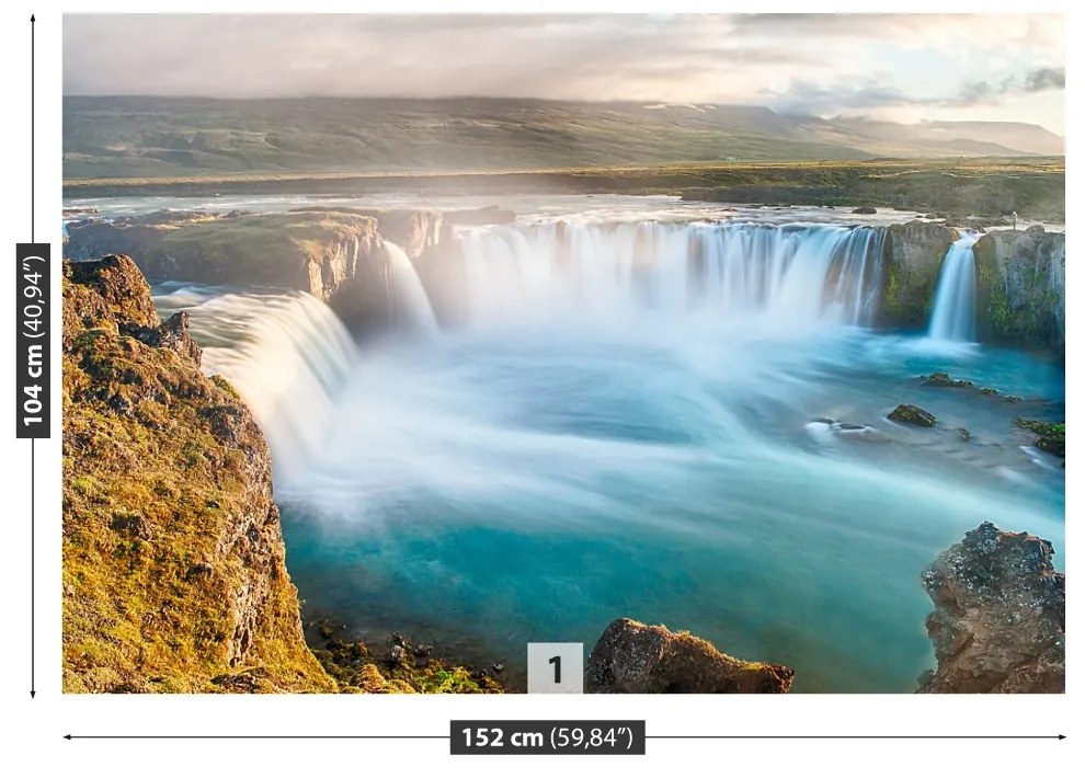 Fototapeta Vliesová Vodopád godafoss 104x70 cm