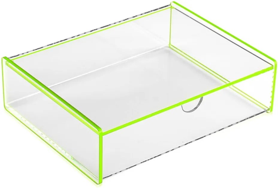 Zelený úložný box Versa Ariel, 17,1 × 13 × 4,8 cm