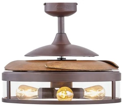 FANAWAY 212925 - LED Stropný ventilátor CLASSIC 3xE27/4W/230V hnedá + DO