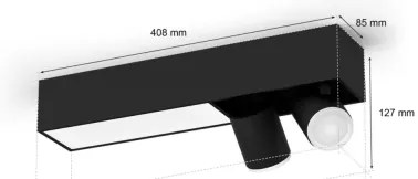 Philips-LED RGBW Stmievateľné bodové svietidlo Hue CENTRIS 2xGU10/4,2W + LED/11W