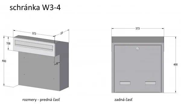 W3 - 4 poštová schránka antracit antracit