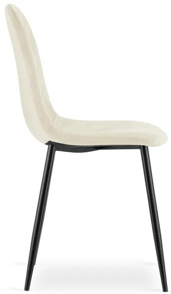 Set dvoch jedálenských stoličiek ASTI zamatový béžový (2 ks)