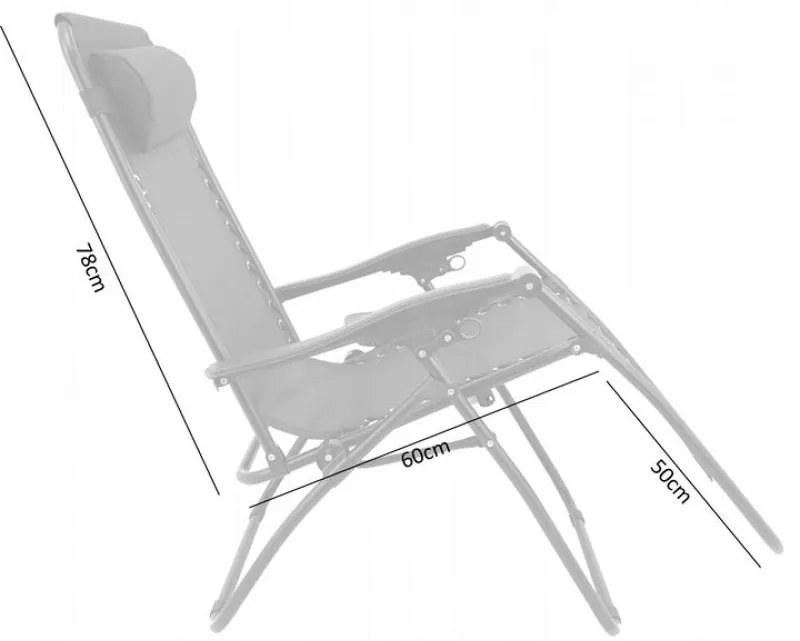 GARDEN LINE Záhradné lehátko so strieškou GardenLine LEZ9962