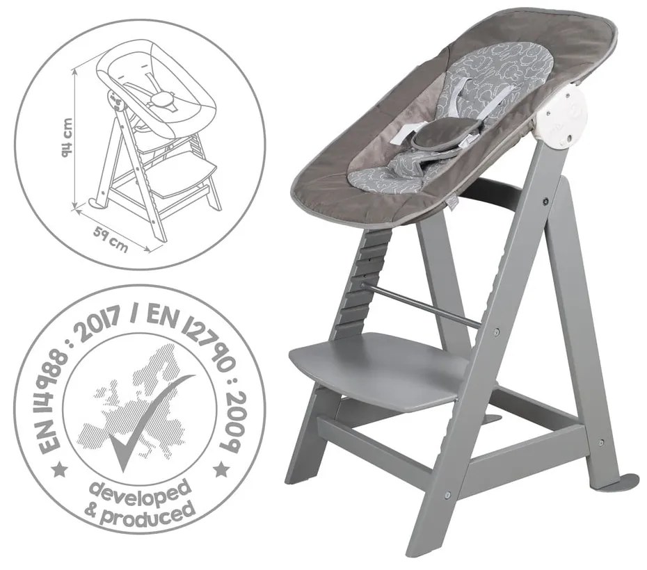 Taupe jedálenská stolička Miffy – Roba