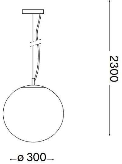 Ideal Lux - Luster na lanku MAPA 1xE27/42W/230V pr. 30 cm číra