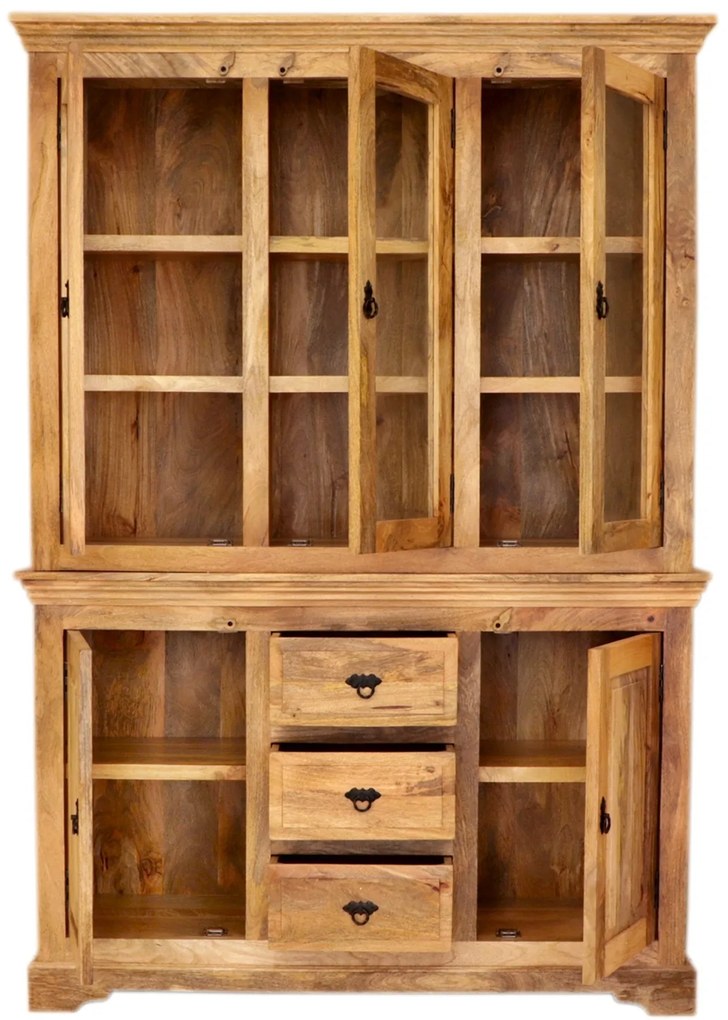 furniture-nabytek.cz - Vitrína z masívu mango 140x200x45